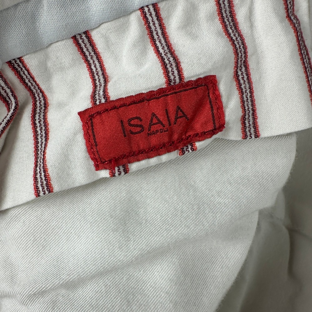 Isaia Napoli Mens Pants 34x31 White Straight Luxury Cream Chinos Designer - Picture 4 of 12